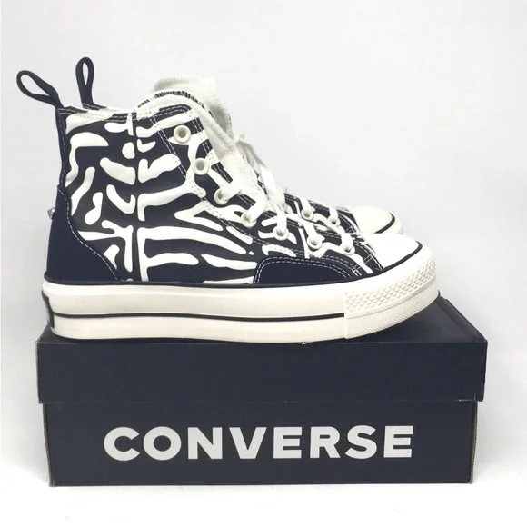 Converse Chuck Taylor All Star High Top Women's Black Egret Sneaker, NIB - Picture 2 of 12